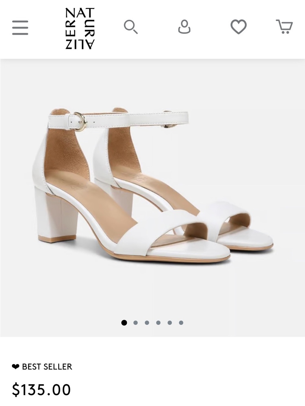 Naturalized. VERA DRESS SANDAL  Block Heel Ankle-Strap  retail price. $135.00